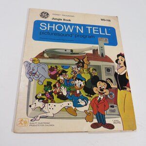 GE SHOW’N TELL PICTURESOUND PROGRAM (1) LP Vinyl Record and slides Jungle Book